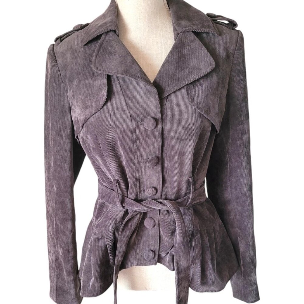 Chelsea & Theodore Charcoal Corduroy Jacket, Size 8
